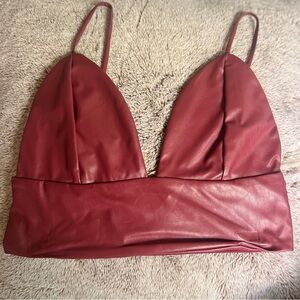 Leather Crop Top